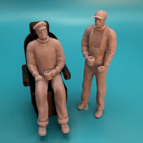 Coffee with the Captain (2x Figures) with one Black Seat - 1:24 Scale image