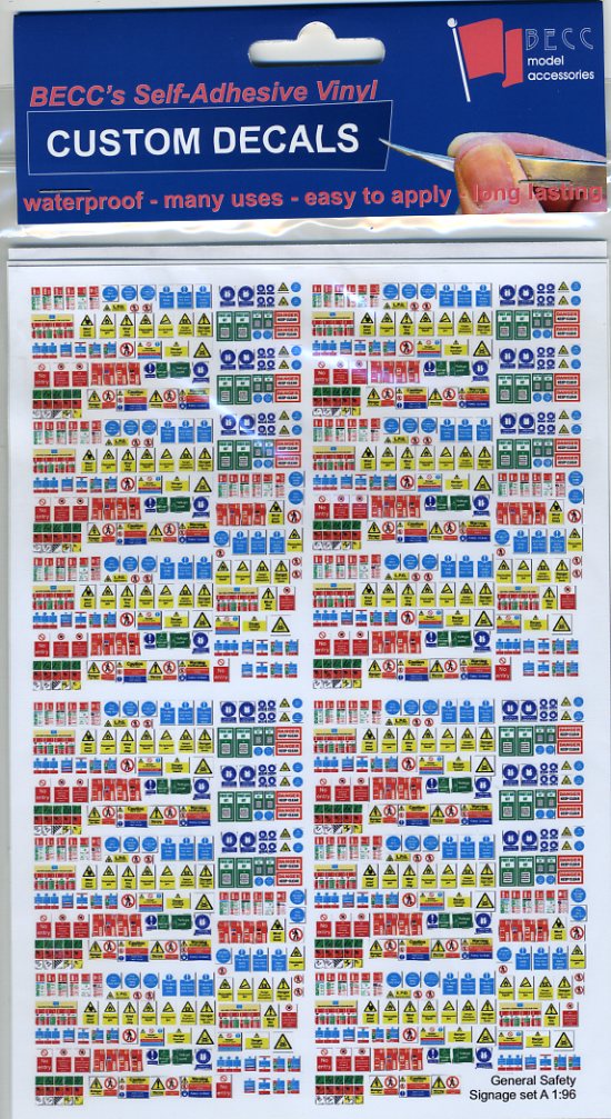 BECC General Safety Signs 1:96 Scale