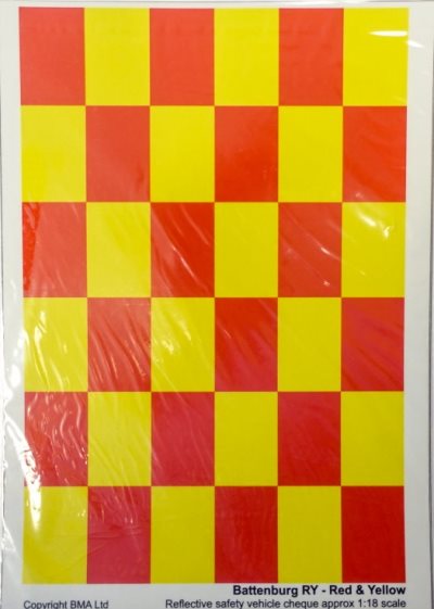 BECC Vehicle Safety Cheque Red/Yellow 1:24 Scale