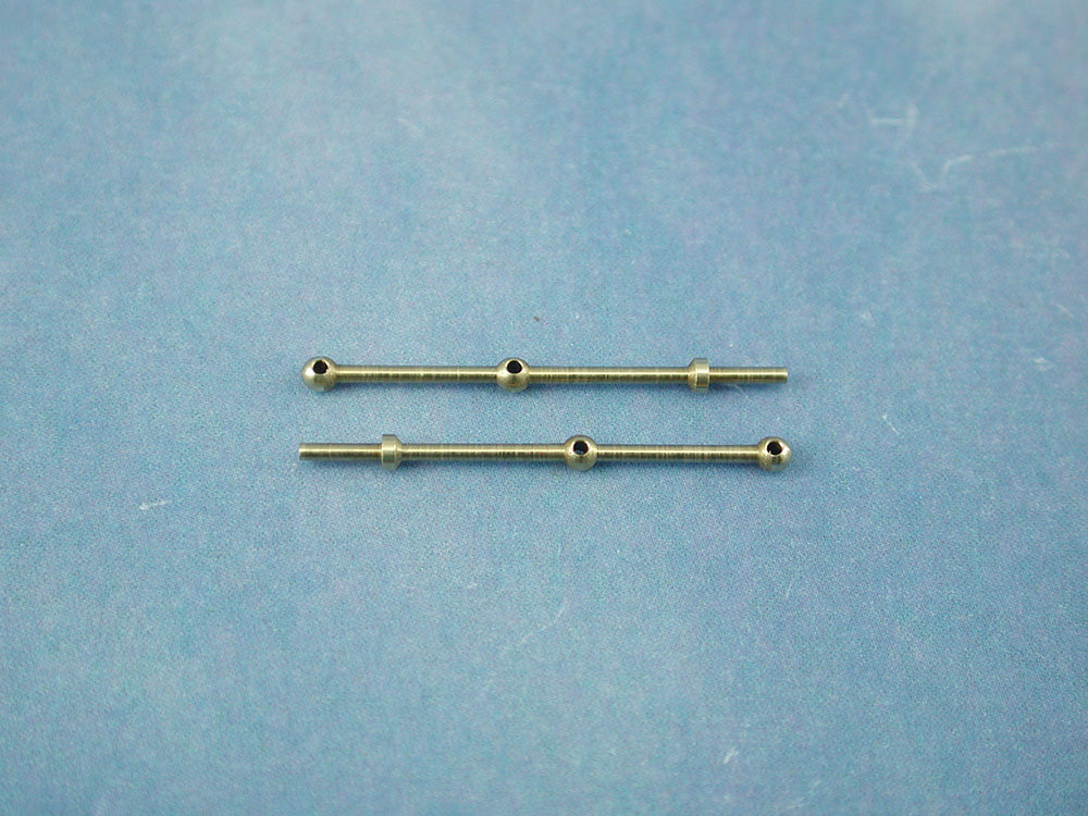 2 Hole Brass Rail Stanchion Ball Type (Choice of Sizes)