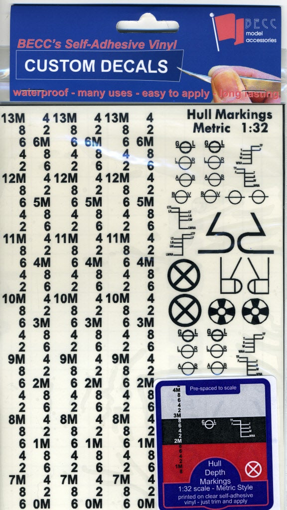 BECC Black Waterline Markings Metric