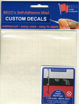 BECC White Waterline Markings Metric