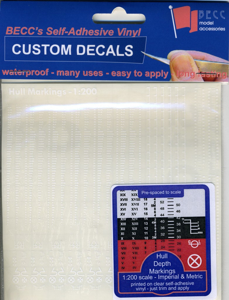 BECC White Waterline Markings Imperial