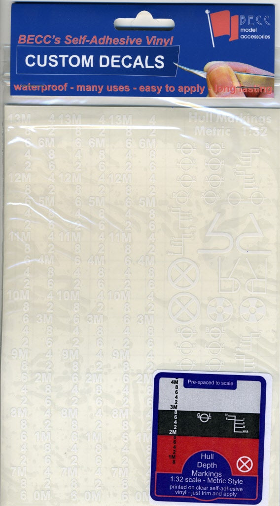 BECC White Waterline Markings Metric