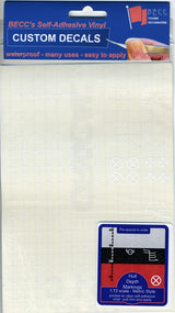BECC White Waterline Markings Metric