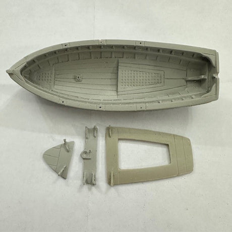 17ft Lifeboat Clinker Transom Stern 107mm 1:48 Scale image 0