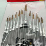 Amtech S4120 12 Piece fine pointed tip art brush set image 1
