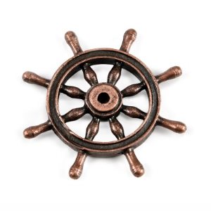 Ships Wheel Bronzed Metal 38mm