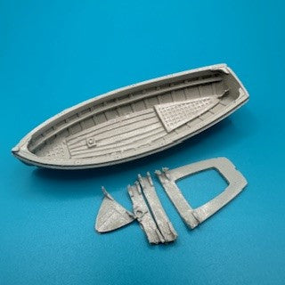 20ft Lifeboat Clinker Transom Stern 83mm 1:72 Scale image 0