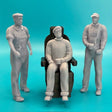 Captain and Crew  (3 x Figures) with one Black Seat - 1:24 Scale image