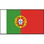 The national flag of Portugal, featuring a vertical green and white band on the left and a red field on the right, with the Portuguese coat of arms in the center.