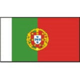 The national flag of Portugal, featuring a vertical green and white band on the left and a red field on the right, with the Portuguese coat of arms in the center.