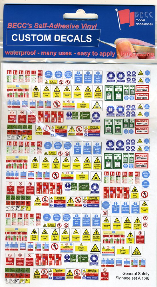 BECC General Safety Signs 1:48 Scale