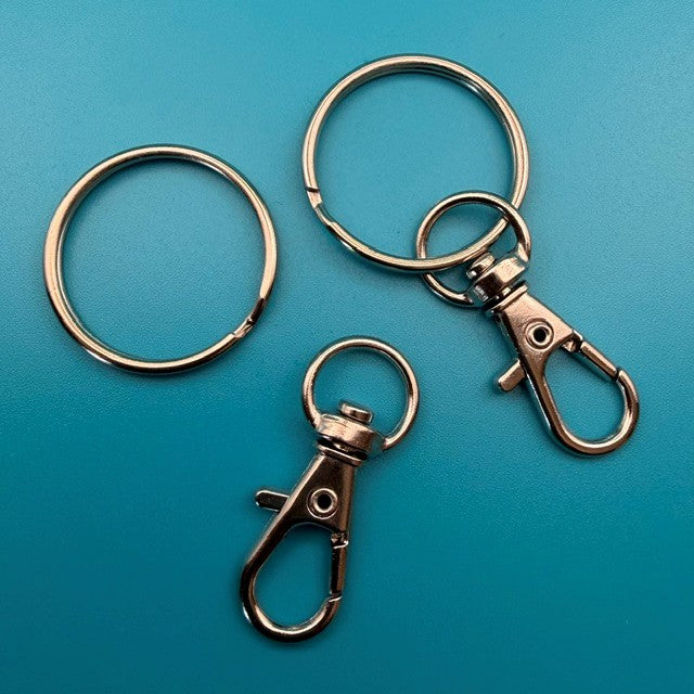 Swivel Lobster Clasps & Key Ring (2)