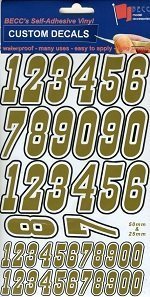 BECC Multi Coloured Number Pack Gold