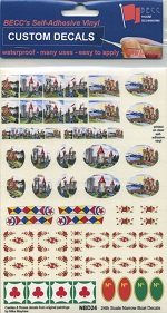 BECC Narrow Boat Decal Set 1:24 Scale