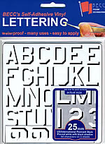 BECC Pennant Lettering US & International 25mm