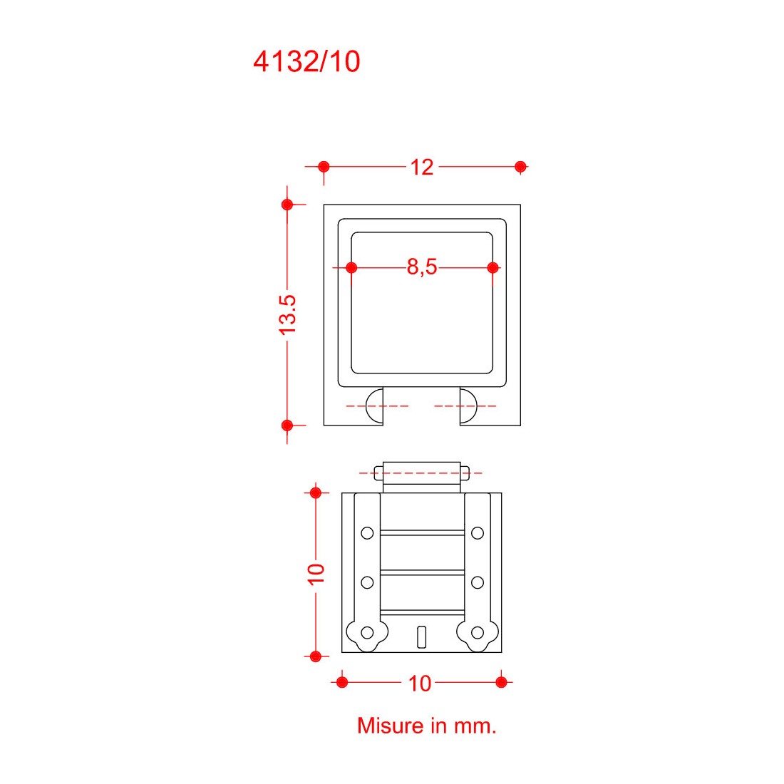 Gunport Surround With Port 10x10mm (10)