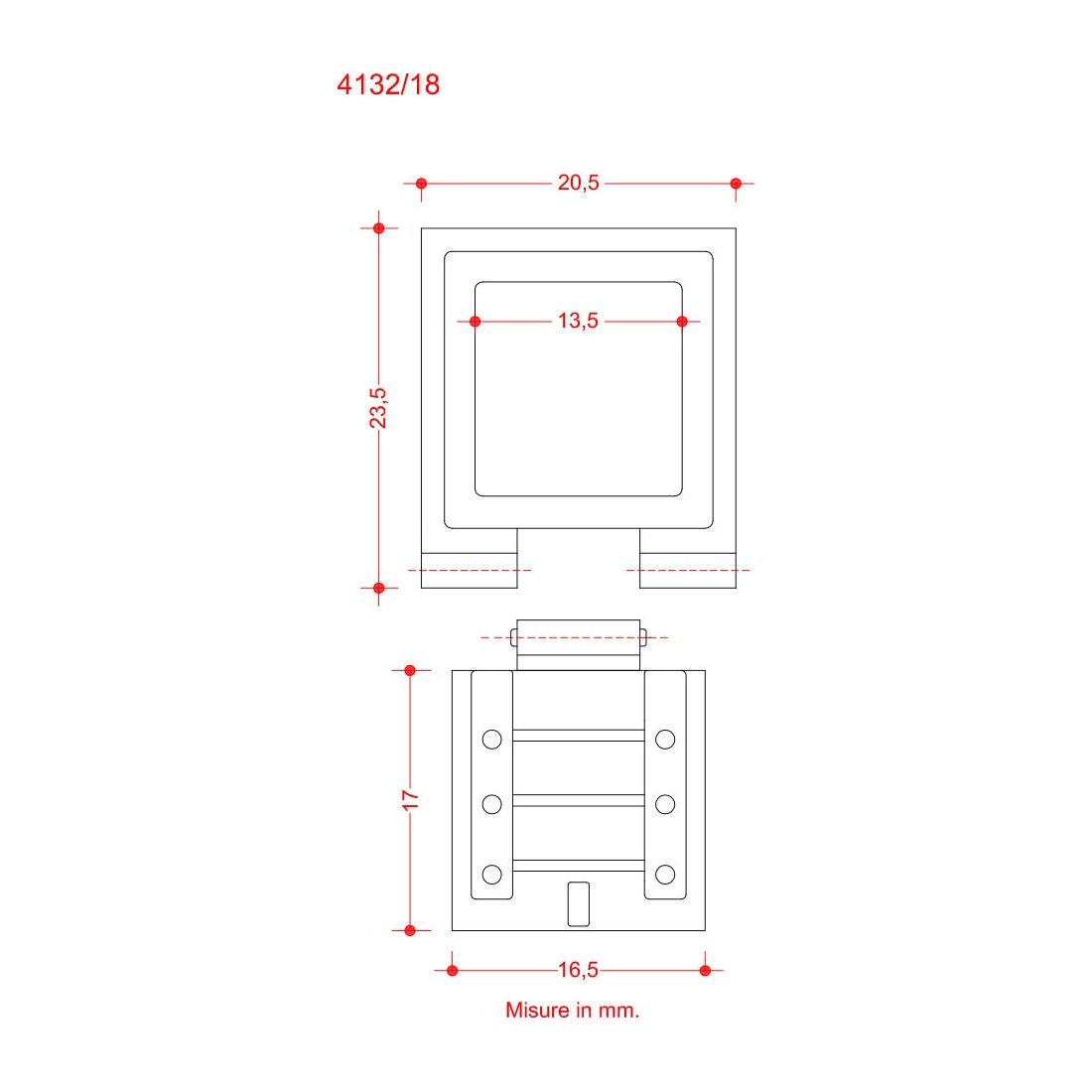 Gunport Surround With Port 18x18mm (10)