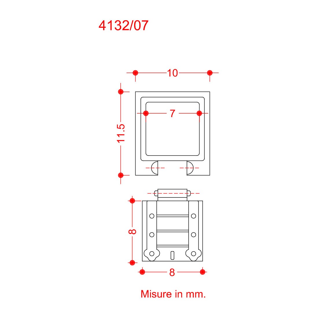 Gunport Surround With Port 7x7mm (10)