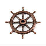 Ships Wheel Bronzed Metal 30mm