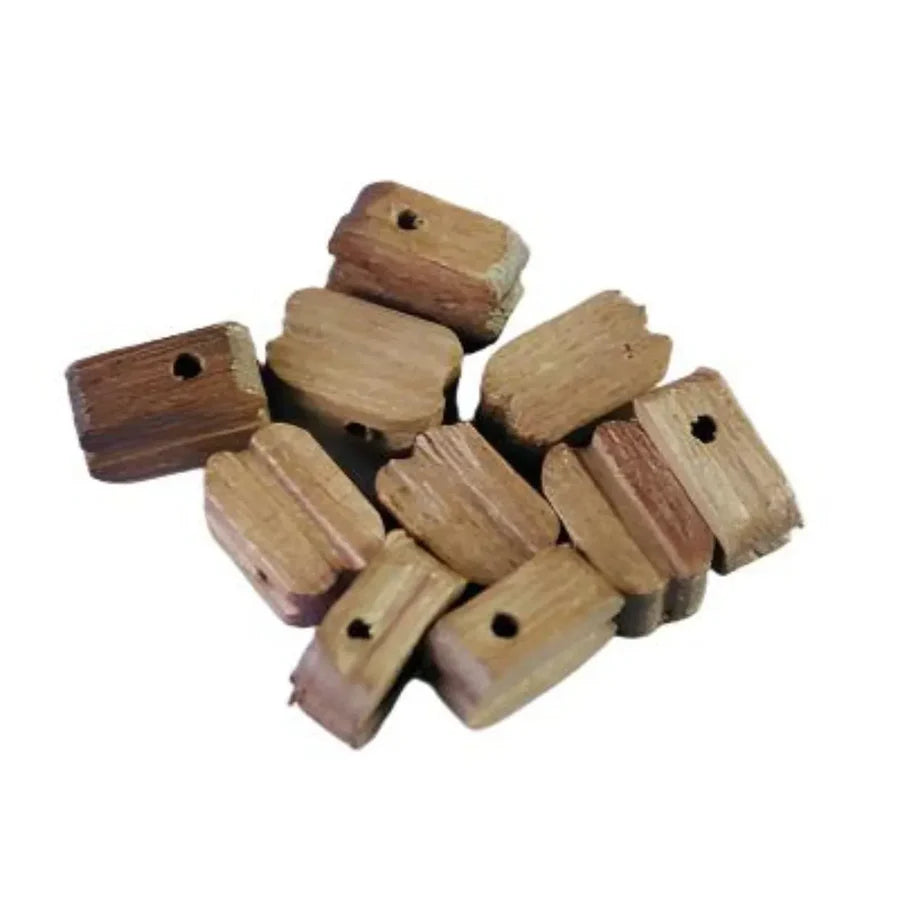 Rigging Blocks Single Walnut Pack of 10 (Choice of Sizes)