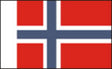 Norway flag graphic with a red field, blue cross, and white vertical stripe.