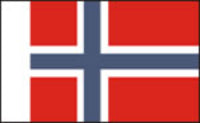 Norway flag graphic with a red field, blue cross, and white vertical stripe.