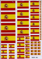 BECC Spain National Flag - Decal Multipack